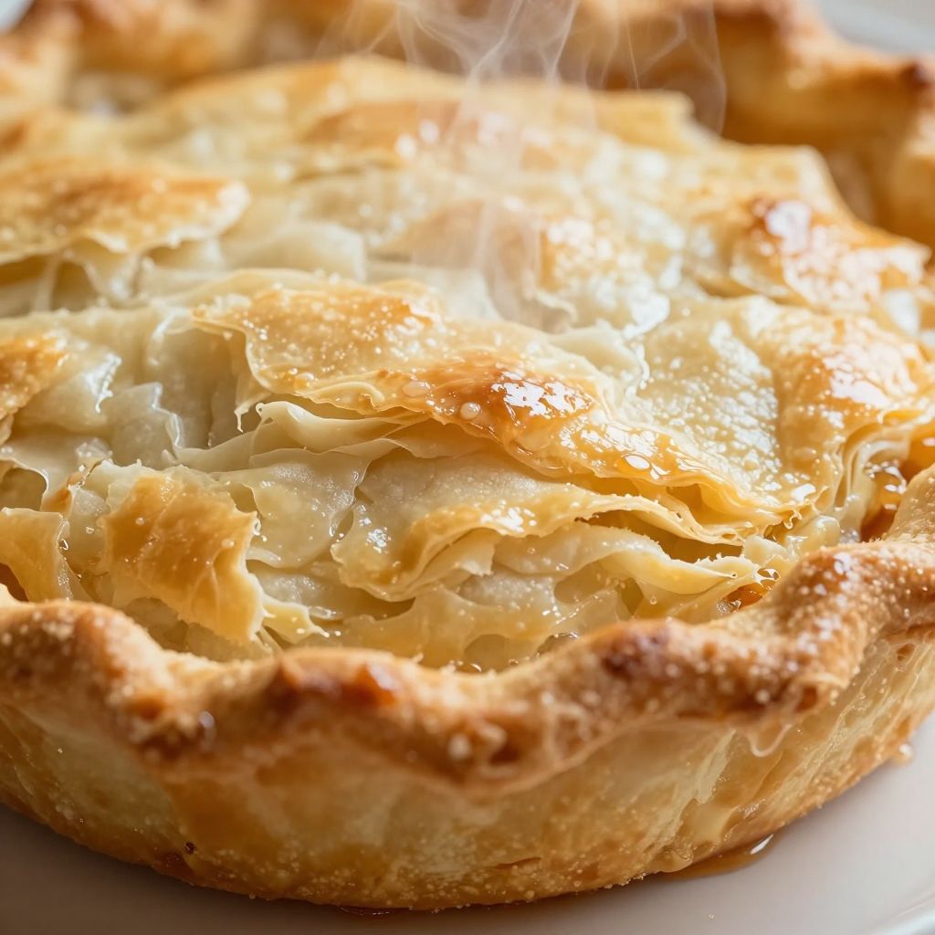 Pie crust dough with rolling pin