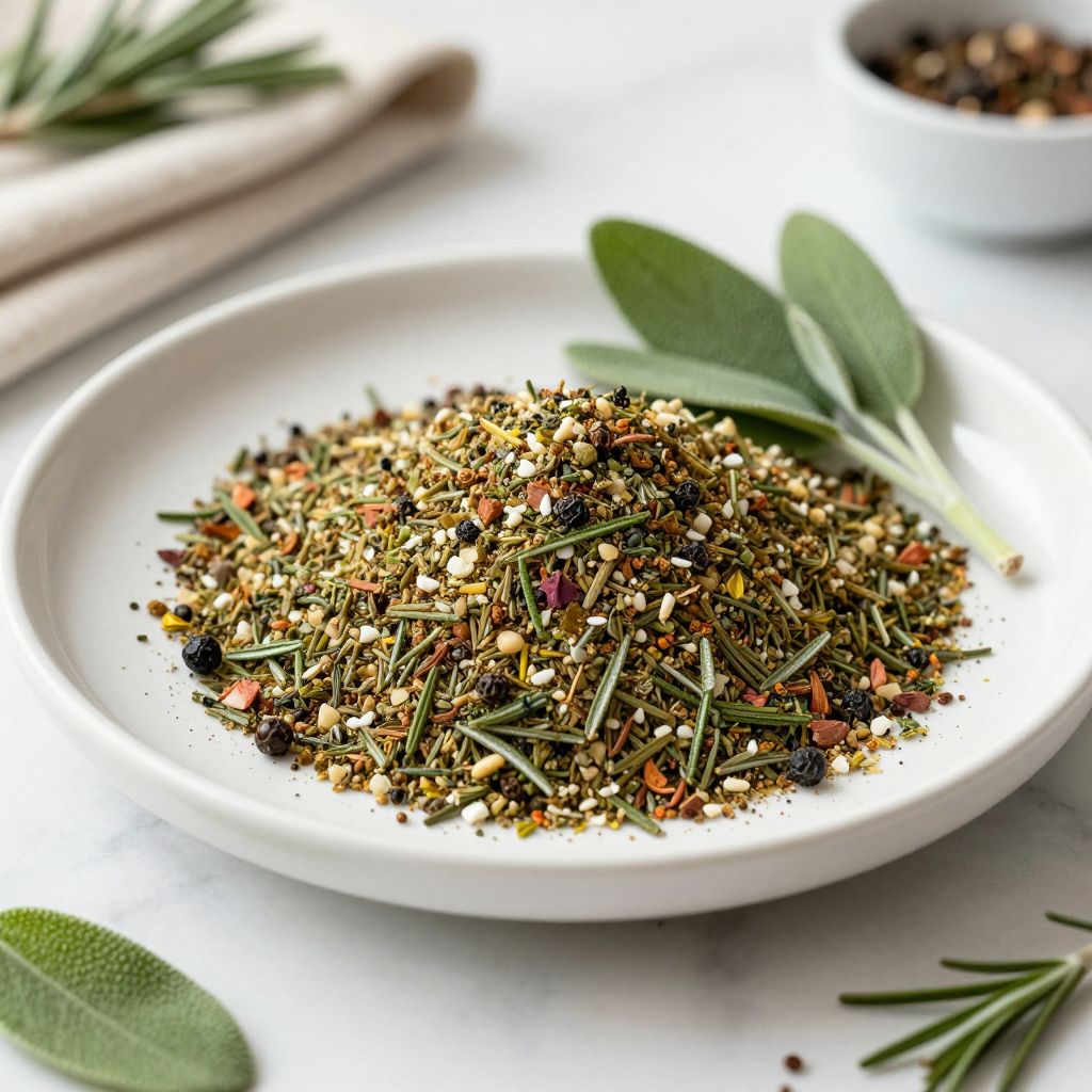 Jar of homemade poultry seasoning