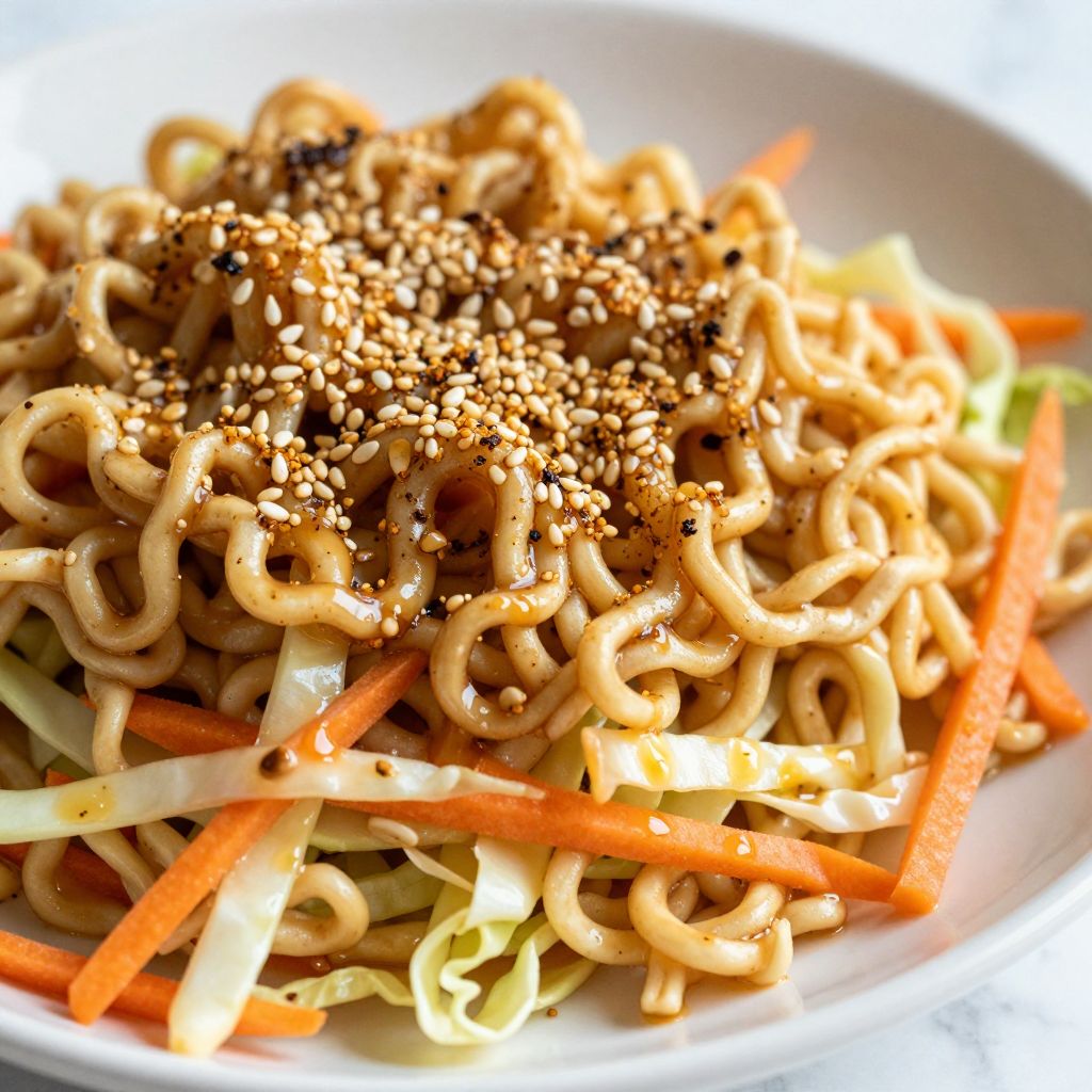 Ramen Salad Preparation