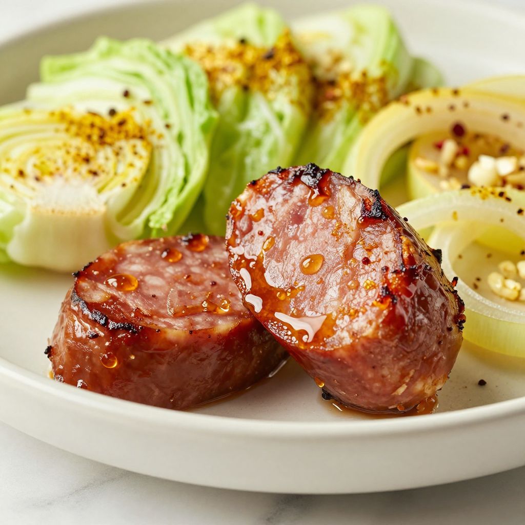 Sausage and Cabbage Cooking Step