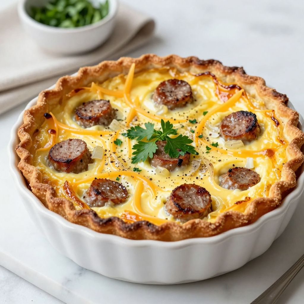 Sausage quiche final presentation image