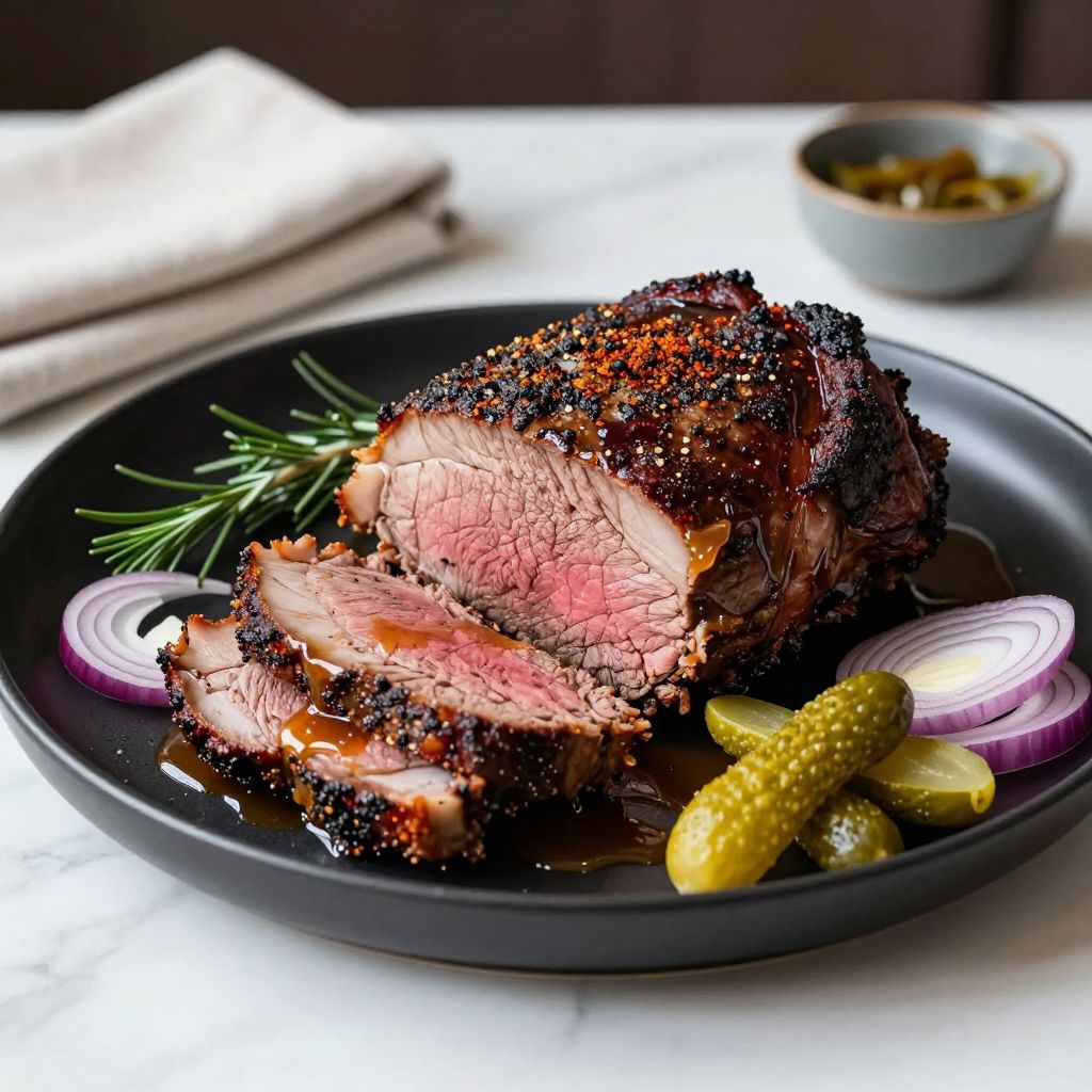 Smoked Chuck Roast Plated