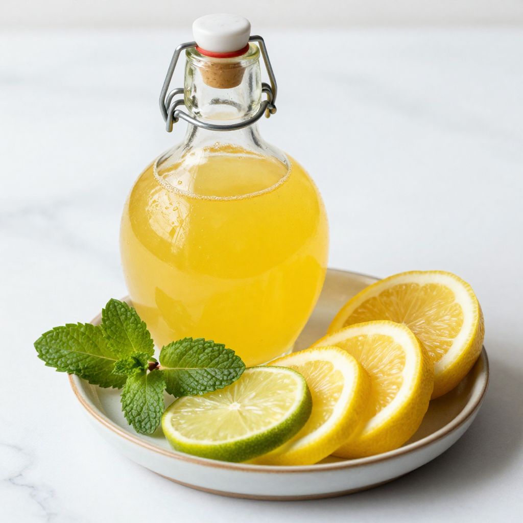 Homemade sour mix in bottle