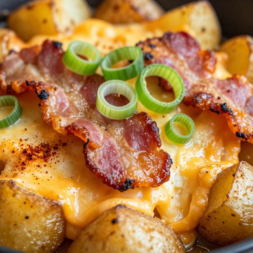 Freshly baked swamp potatoes