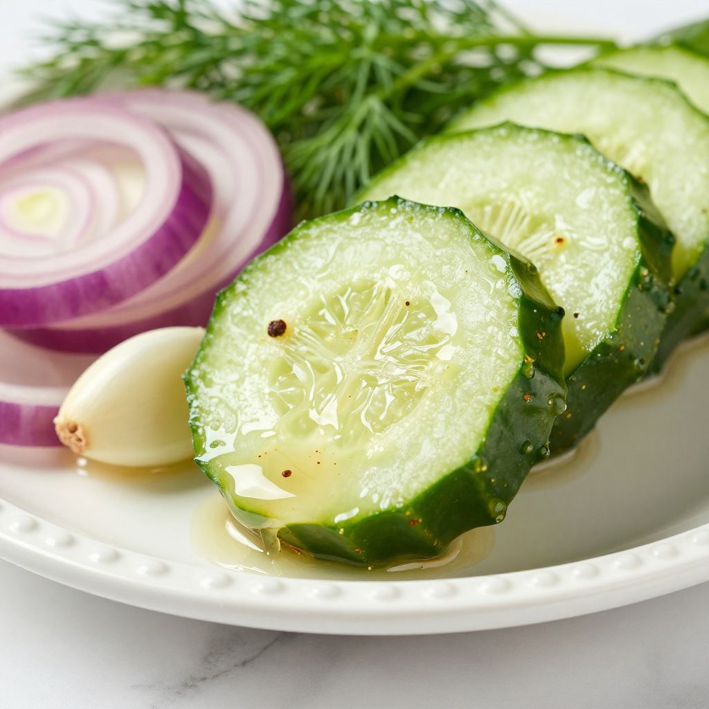 Sweet pickles in brine