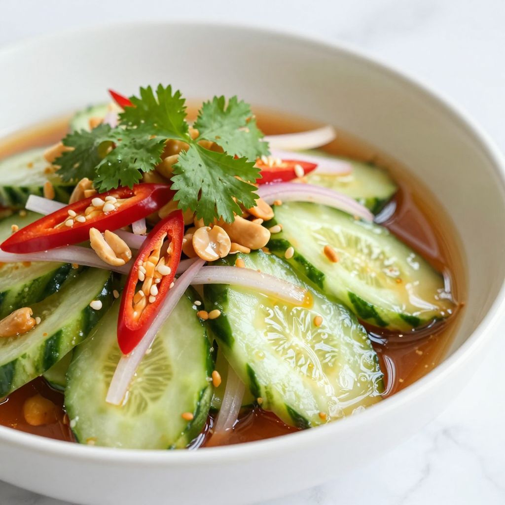 Thai cucumber salad step by step image