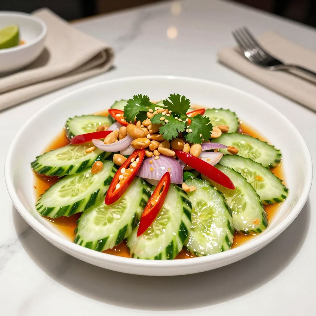 Finished Thai cucumber salad