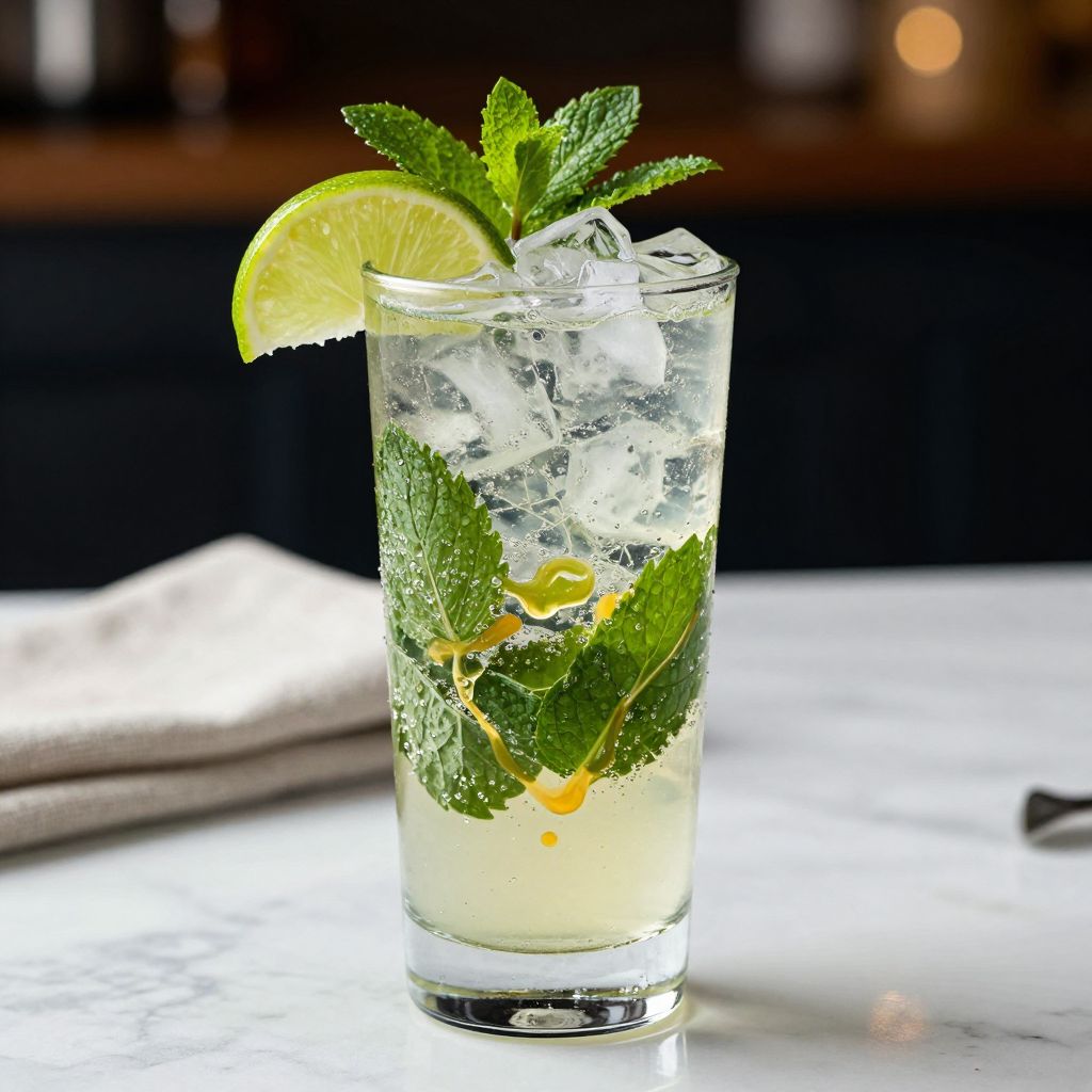 Virgin Mojito Garnish and Serving