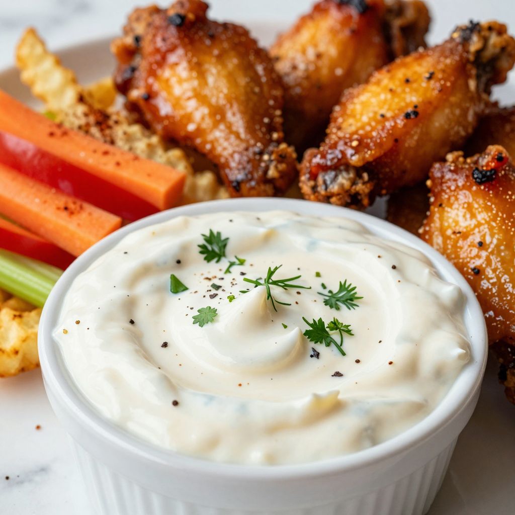 Wingstop ranch freshly mixed in a bowl