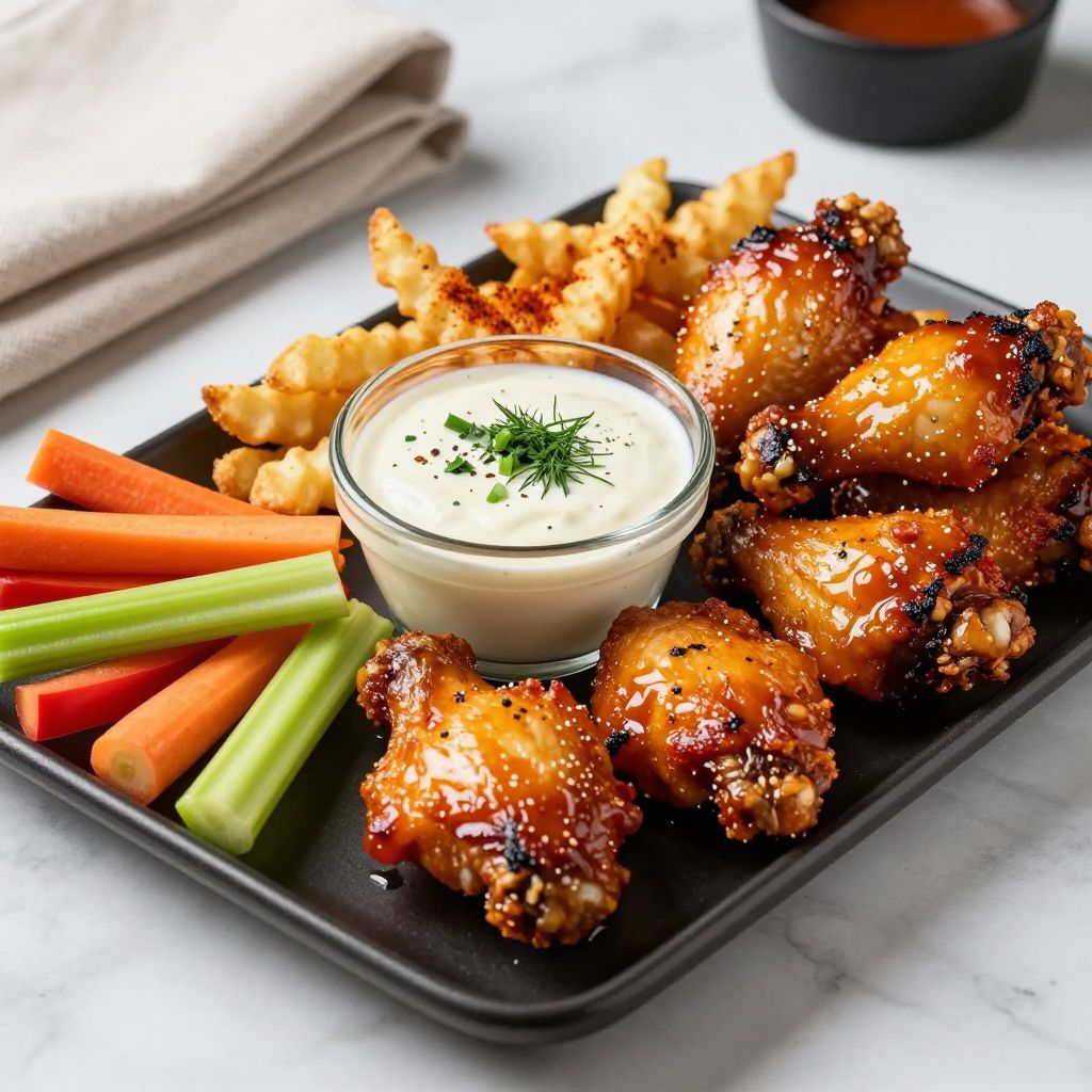 Wingstop ranch served with wings