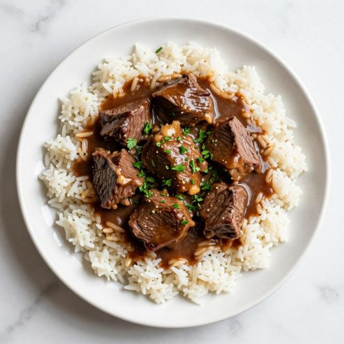 Beef Tips Over Rice Recipe (A Tasty Homemade Side Dish) - Mama Secret ...