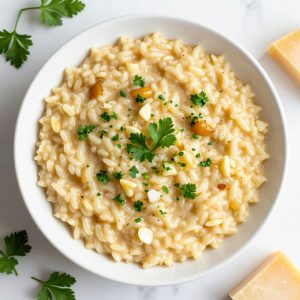 Garlic Parmesan Risotto Recipe (How to Make It at Home) - Mama Secret ...